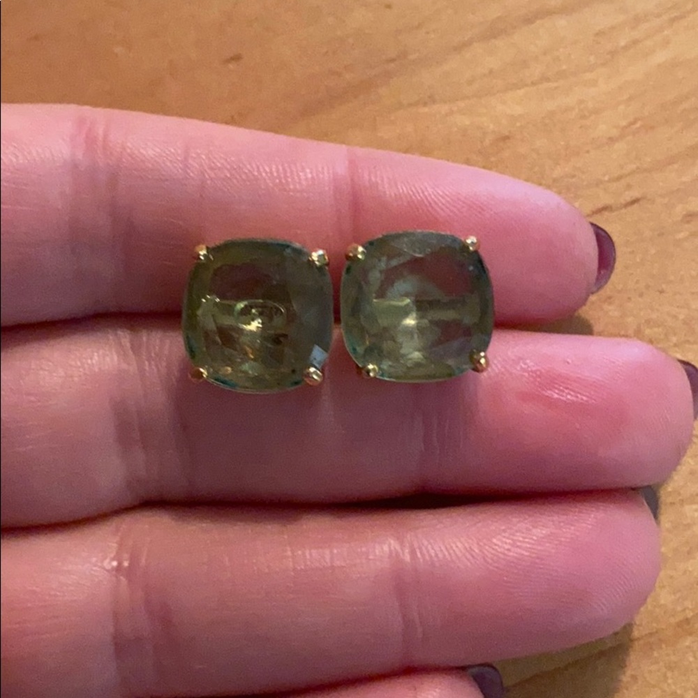 Kate spade aqua and gold stud earrings